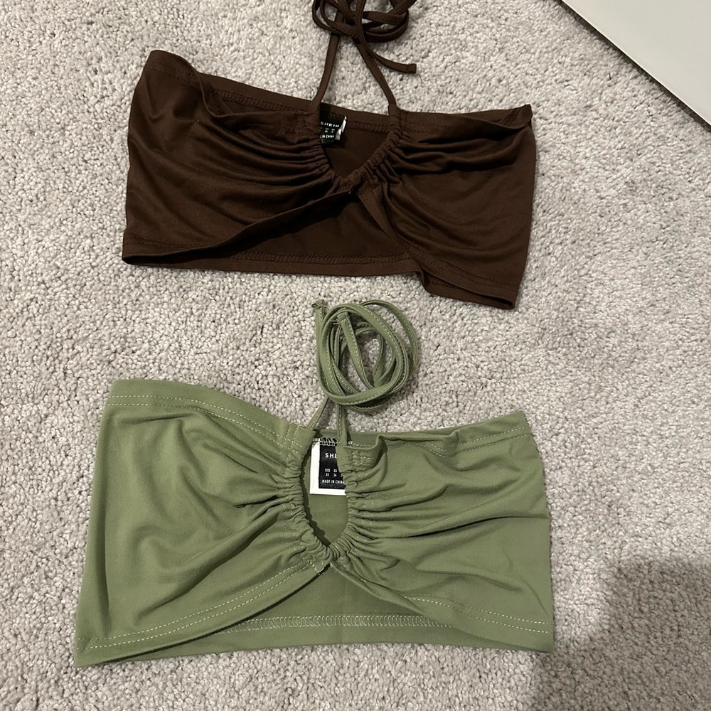 Shien small tie up crop top